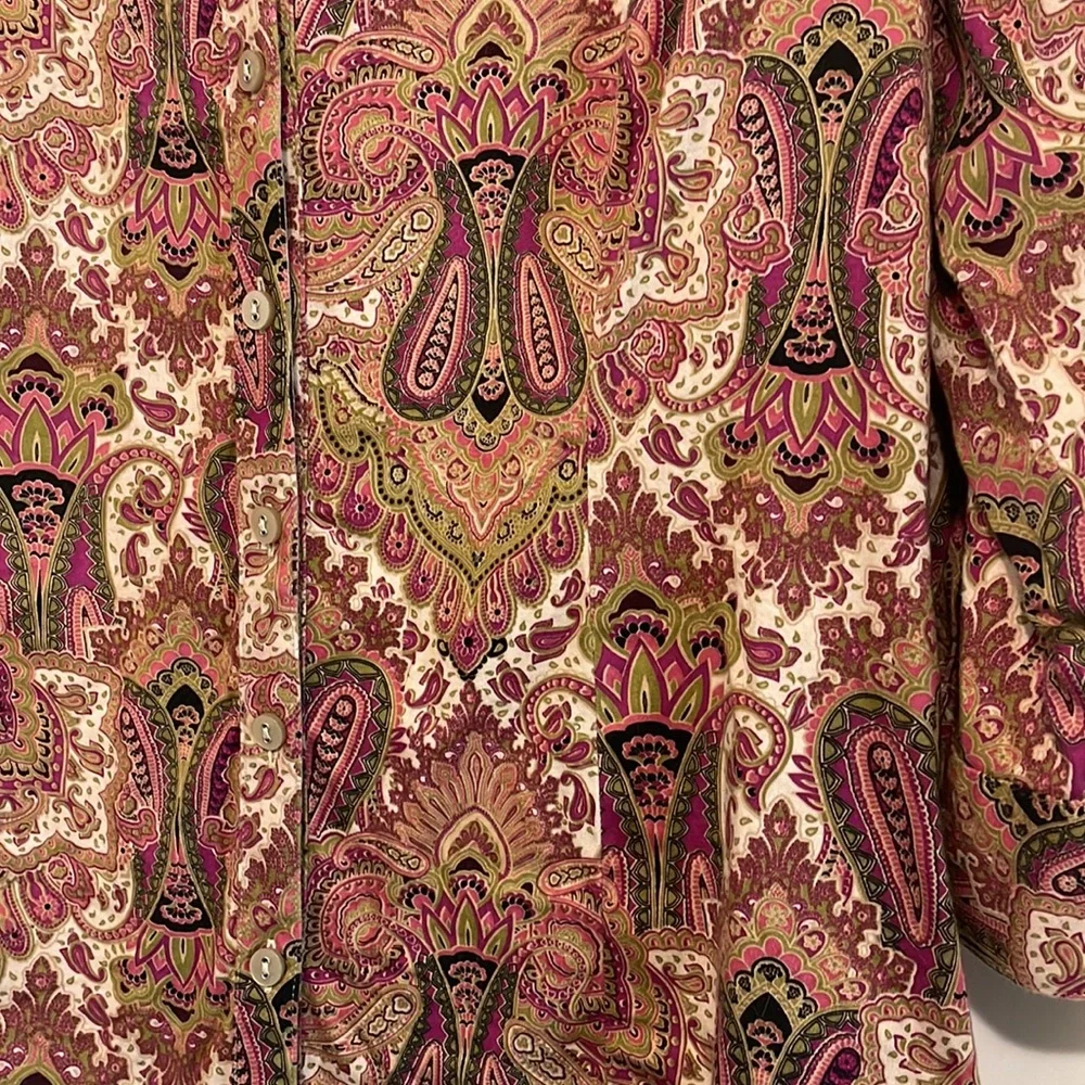 ‼️LAST CALL‼️212 Collection Paisley 3/4 Sleeve Blouse - Picture 5 of 10